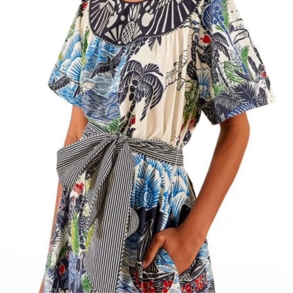FARM Rio Multicolor Printed Maxi Dress with Navy Accents - Picture 4 of 13